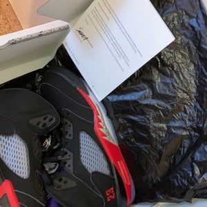 Air Jordan Men's 5 Retro Top 3 Black